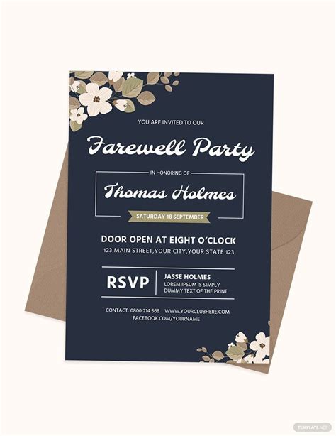 Farewell Farewell Party Invitation Goodbye Party Invitation Leaving Party Invitation Gold