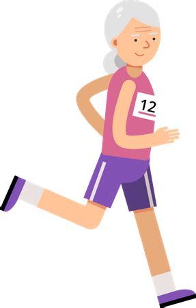 Best Premium Boy Running In Marathon Race Illustration download in PNG ...