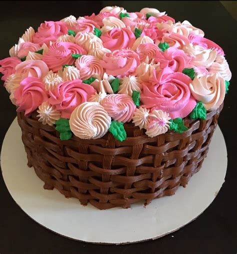 Corki Mastery Basket Of Flowers Cake First Try Making A Basket Of