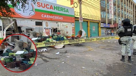 Así ocurrió la explosión de una carnicería en la zona centro de Celaya