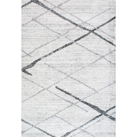 NuLOOM Thigpen Contemporary Stripes Gray 9 Ft X 12 Ft Area Rug