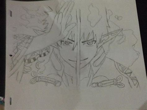 Rin okumura demon form by erzascarletx765 on DeviantArt