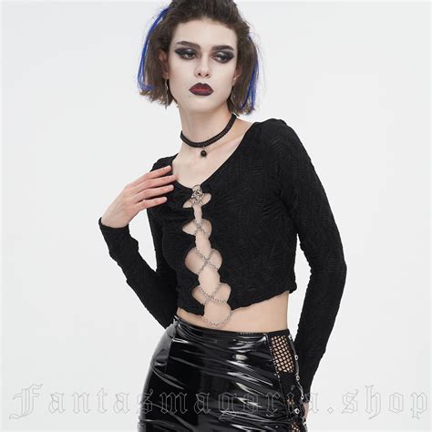 Chained Witch Crop Top Devil Fashion Womens