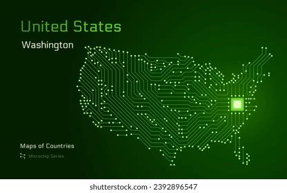 United States Map Capital Washington Shown Stock Vector (Royalty Free ...