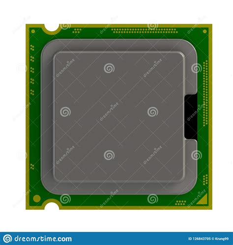 Vista Superior Do Microchip Da Unidade Do Processador Central Do