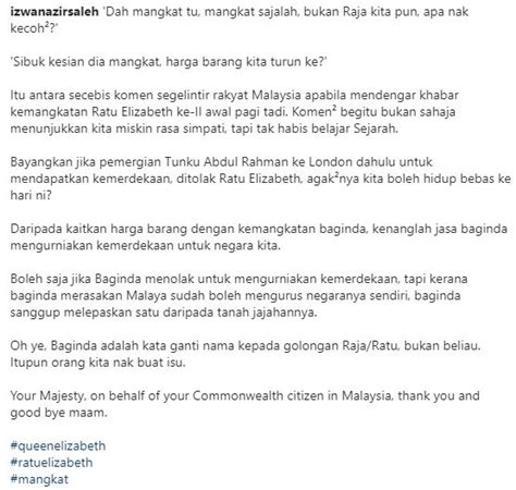 Kalau Ratu Elizabeth Tolak Dulu Rasanya Kita Boleh Hidup Bebas Ke