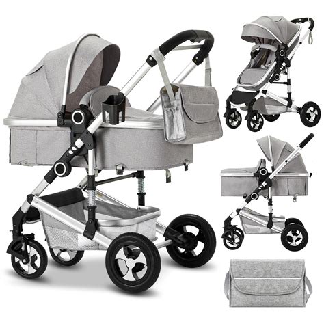 Aileekiss 2 In 1 Convertible Baby Stroller Unisex Folding Infant