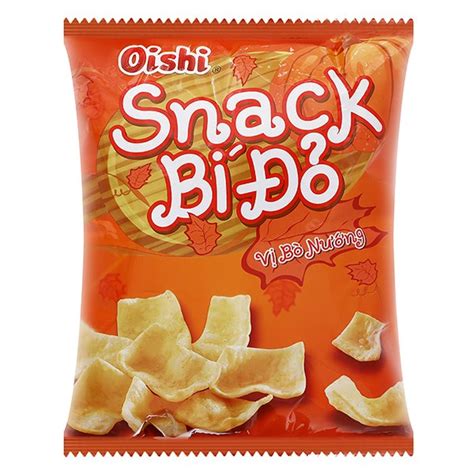 Snack Bí đỏ Vị Bò Nướng Oishi Thơm Ngon Giá Tốt Chính Hãng