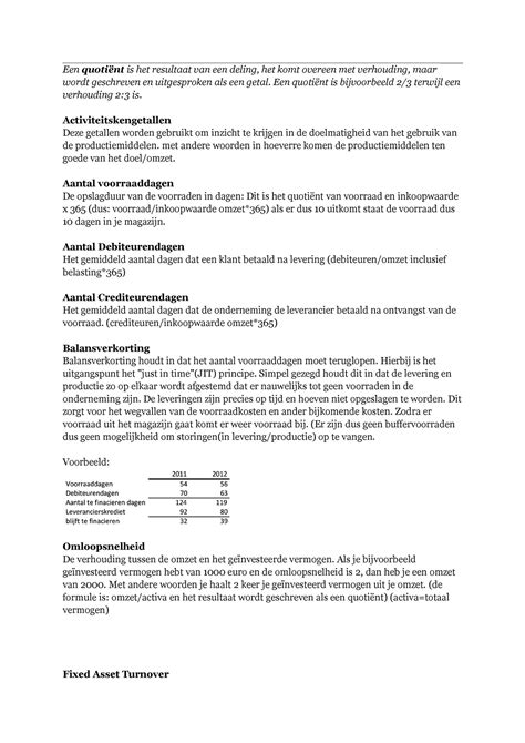 De Financiële Functie Integrale Bedrijfsanalyse Cba Samenvatting Een Is Het Resultaat Van Een