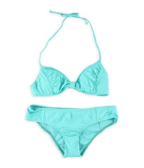 Bikini Lab Womens Ruched Hipster 2 Piece Bikini Womens Apparel Free