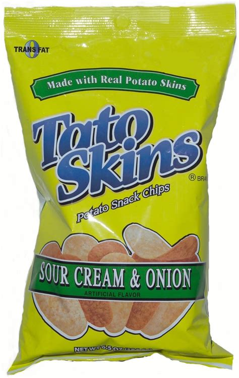 Amazon.com: Tato Skins Potato Snack Chips - Sour Cream & Onion Flavor, 6.5 Oz. - Single Bag