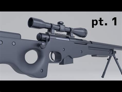 Blender Sniper Rifle Modeling For Beginner Part1 YouTube