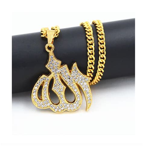 Allah Chain Muslim Allah Pendant Silver Necklace Islamic Jewelry Gold