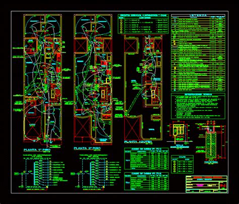 Plano De Detalles El Ctricos En Dwg Mb Librer A Cad