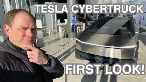 First Look Production Tesla Cybertruck Revealed In Showrooms Youtube