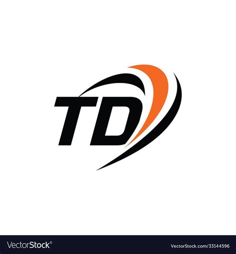 Monogram Td Logo Design Strong Fast Moving Forward Dynamic