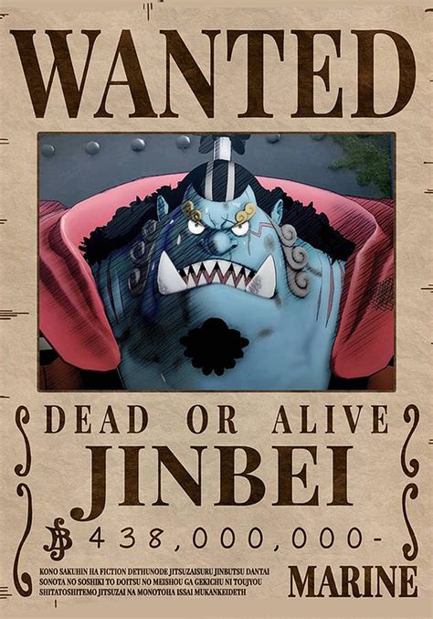 One Piece Jinbei Wanted Poster Digital Art By William Stratton