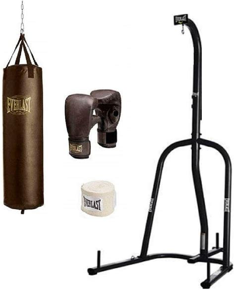 Everlast Single Station Heavy Bag Stand And 100 Lb Heavy Bag Kit W