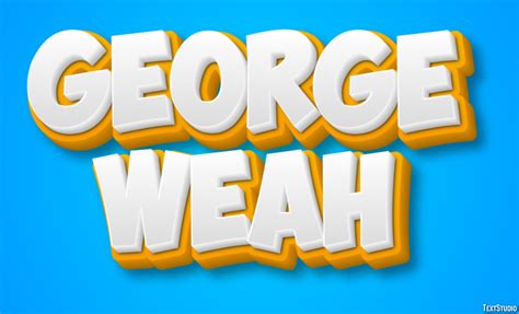 George Weah Effet De Texte Et Design De Logos Célébrité Textstudio