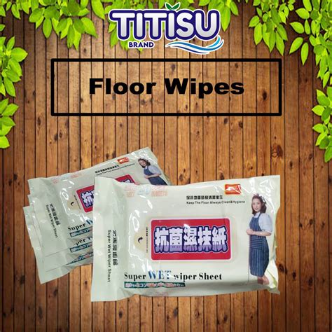 20pcs Floor Wipes Dust Removal Antibacterial Wet Tissue Sheets Lap