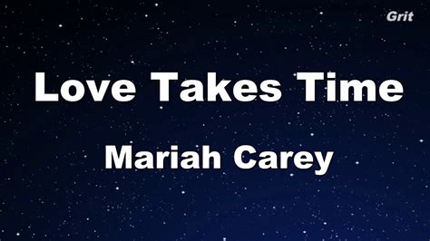 Love Takes Time Mariah Carey Karaoke No Guide Melody Instrumental