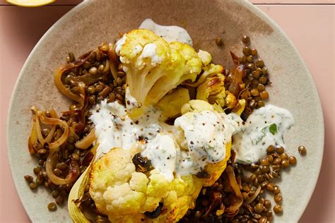 Roasted Cauliflower With Lentils Recipe The Kitchn