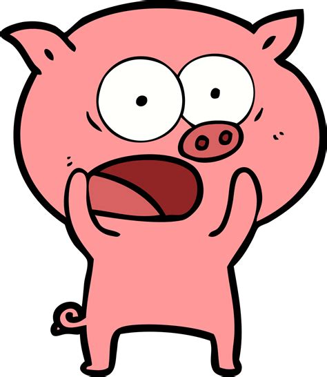 Cartoon shocked pig 13756666 Vector Art at Vecteezy