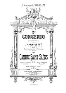 Concerto For Violin And Orchestra No In B Minor Op By C Saint