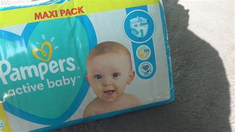 Pampers Active Baby Maxi Pack Νο 2 72 pcs Unboxing and Test YouTube