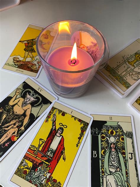 Witch Aesthetic Magic Shop Burning Candle Tarot Cards Wicca