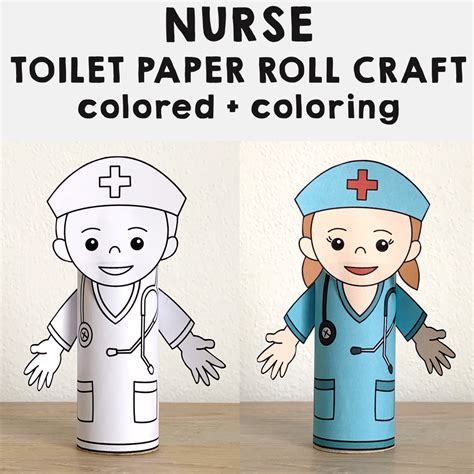 Nurse Toilet Paper Roll Craft Printable Career Day Community Helper