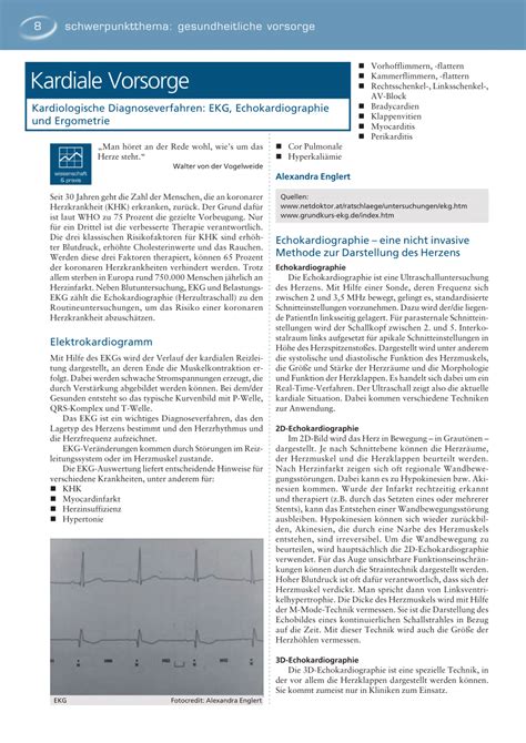 Pdf Kardiale Vorsorge Kardiologische Diagnoseverfahren Ekg