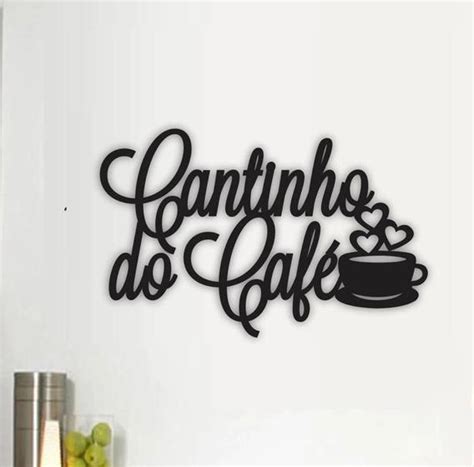 Quadro Frase Cantinho Do Caf Mdf Casa Rosa Decor Quadro Decorativo