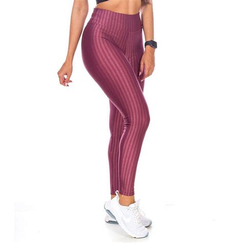 Calça Legging Wolfox Fitness 3d Poliamida Academia Cintura Alta Grossa