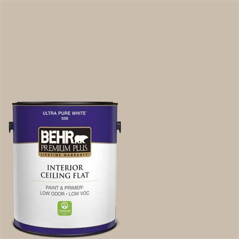 BEHR PREMIUM PLUS 1 Gal PPU5 13 Creamy Mushroom Ceiling Flat Interior