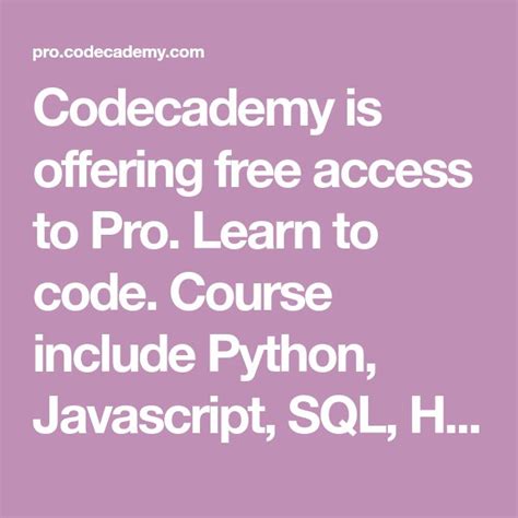 Codecademy Is Offering Free Access To Pro Learn To Code Course