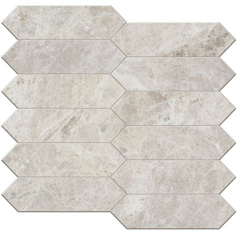 Argent 1 3 4 X 6 1 2 Polished Picket Mosaic Pera Tile