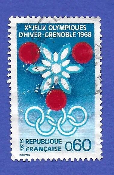 Timbre France 1968 Jeux Olympiques D Hiver Grenoble Oblitéré Eur 1 00 Picclick Fr