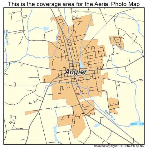 Aerial Photography Map of Angier, NC North Carolina