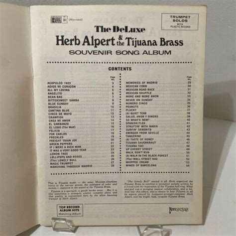 The Deluxe Herb Alpert The Tijuana Brass Souvenir Song Album