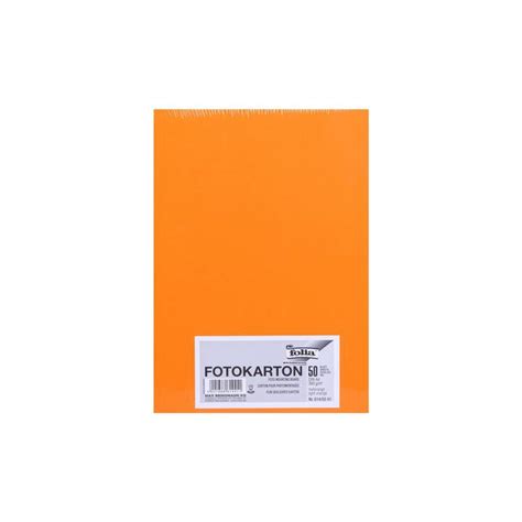 FOLIA Fotokarton Orange A4 50 Blatt Interdiscount