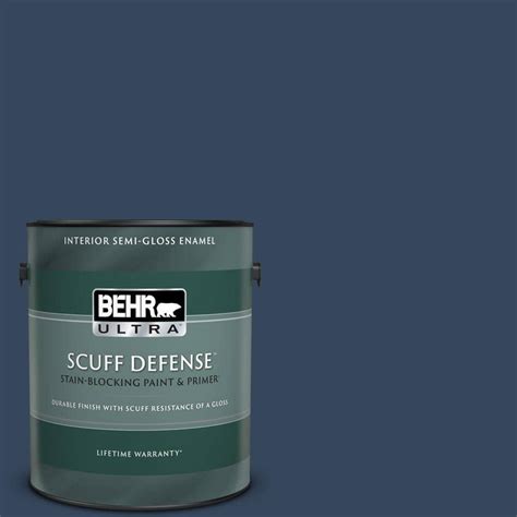 BEHR ULTRA 1 Gal MQ5 54 Compass Blue Extra Durable Semi Gloss Enamel