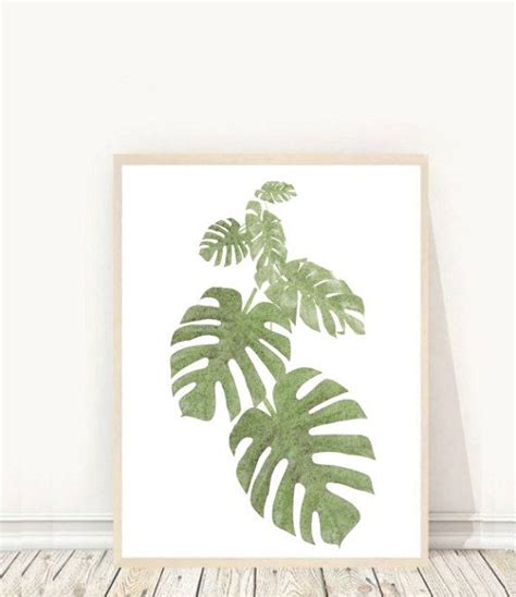 Monstera Print Tropical Leaf Print Monstera Art Monstera Deliciosa Printable Art Palm Art