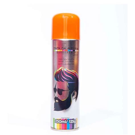 Tinta Temporaria Spray Para Cabelos Laranja Barbershop Tinta Da Alegria 250ml 125g Shopee Brasil