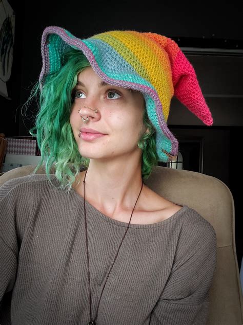 Slouchy Witch Hat Crochet Pattern - DIGITAL FILE Not a Finished Hat