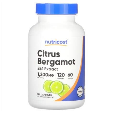 Nutricost Citrus Bergamot 1 200 Mg 120 Capsules 600 Mg Per Capsule