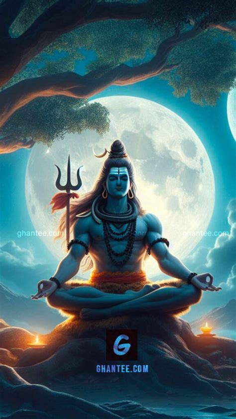 mahadev mystical night wallpaper - ghantee