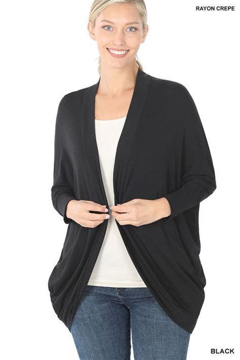 Cocoon Wrap Cardigan In Black Shopperboard