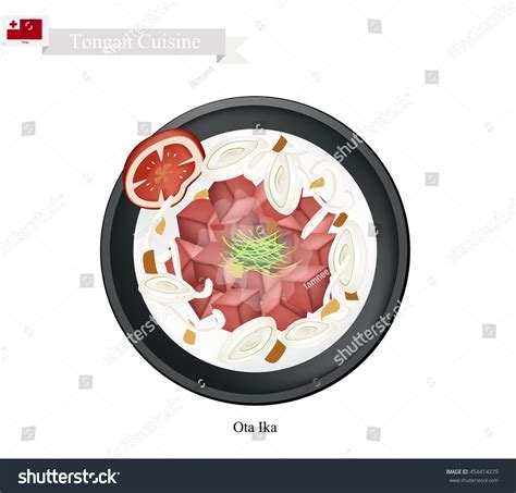 Tongan Cuisine Ota Ika Traditional Raw Stock Vector (Royalty Free ...