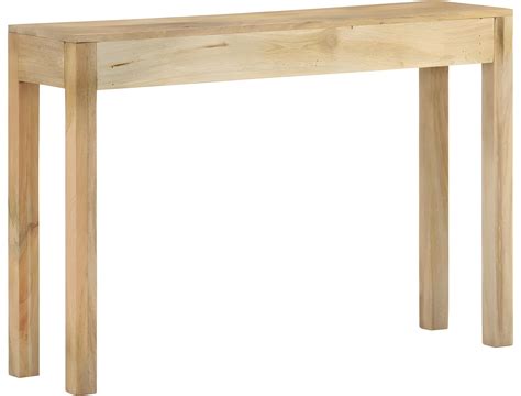 Table Console 110x30x75 Cm Bois De Manguier Massif Blanchi